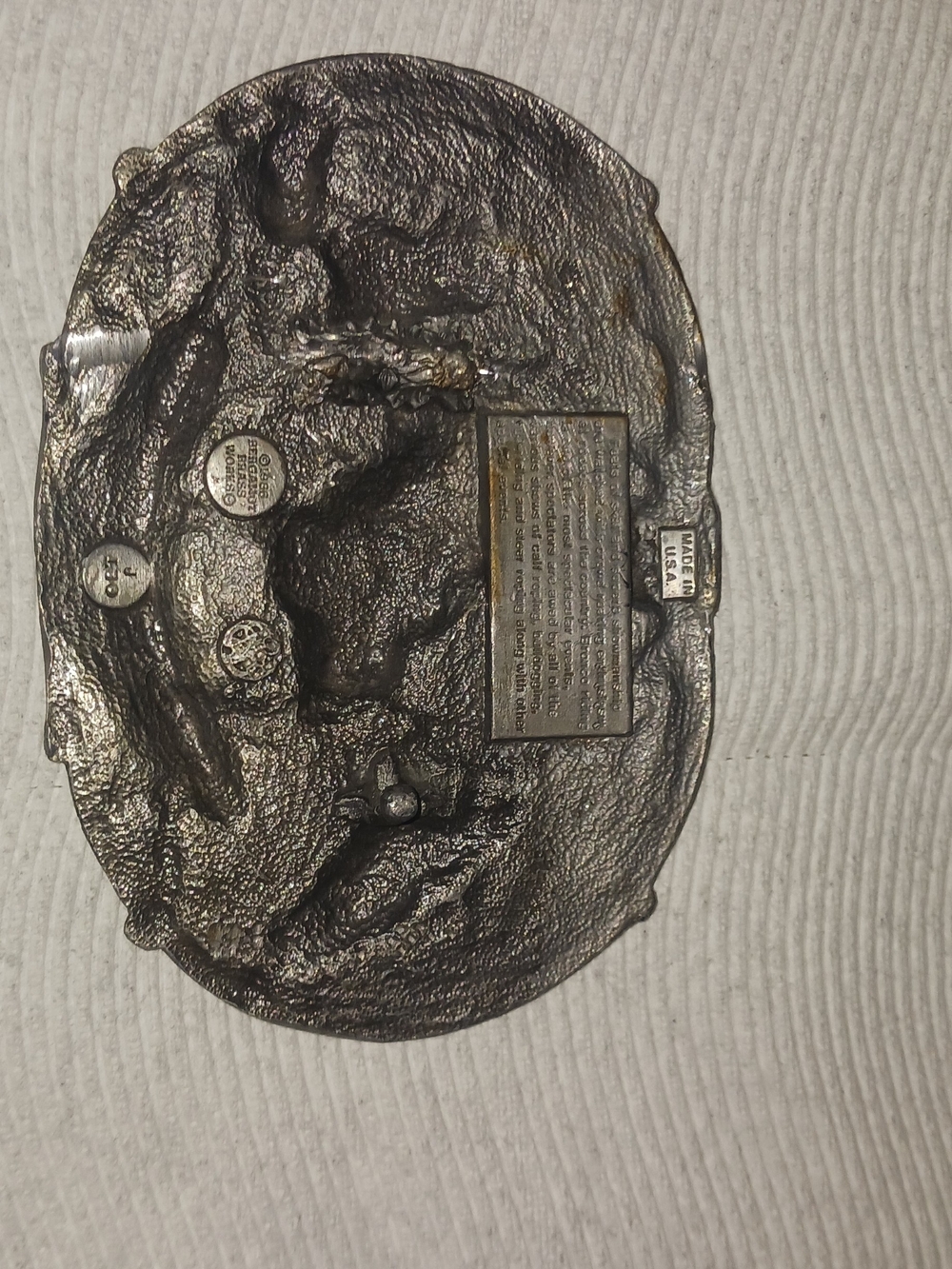 Championship Rodeo Bull Rider Buckle - Silver-Tone Men’s Accessory - Picture 2 of 2